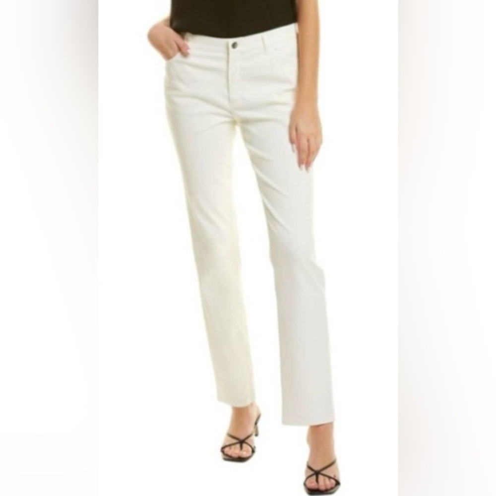 Lafayette 148 New York White Straight-Leg Jeans Size 12